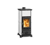 Poêle à bois La Nordica Emiliana.165 6,5 kW Revêtement en majolique, blanc infinity