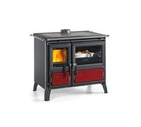 Cuisinière à bois Milly + chauffe-plat Bordeaux - 8,7Kw LA NORDICA EXTRAFLAME