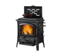 La Nordica Poêle à bois Isetta CC Lean – Fonte émaillée, chargement latéral, post-combustion