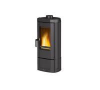 La Nordica Extraflame Poêle à bois CANDYLEAN Fonte émaillée 6.6 kW Noir anthracite