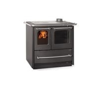 Cuisinière à bois La Nordica Sovrana Easy Evo 2.0 | 7,5 kW revêtement en acier, noir anthracite