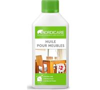 Nordicare huile bois pour meubles [500ml] protection meuble pour le nettoyage régulier du bois I basé sur huile de lin pour bois I protection bois