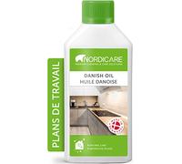 Nordicare huile danoise [500ml] danish oil pour plans de travail et cuisine sur la base de huile de lin pour bois I 100% alimentaire I protection plan de travail cuisine, vernis bois, huile bois