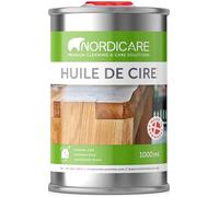 Nordicare Huile de cire dure [1 Litre] incolore pour l'entretien du bois I Cire de bois incolore pour divers types de bois I Huile pour bois Huile de cire pour bois, huile d'entretien du bois