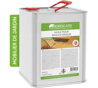 Nordicare saturateur bois exterieur [2,5L] vernis bois exterieur incolore pour tous les bois à l'extérieur, huile de lin pour bois exterieur & teck, huile teck