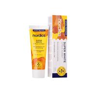 Nordics - Dentifrice réparateur - Super White - Sorbet au citron - Dentifrice blanchissant - Avec technologie PVP - Hydroxylapatite artificielle - Sans fluor - 75 ml