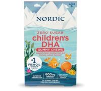 Nordic's Zero Sugar DHA pour enfants, 600 mg, sans OGM, dégustation de punch tropical, 30 gommes à mâcher