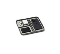 Nordik By Design - Plateau de Valet en Cuir Gris Sahara - Plateau de Chevet Moderne et Organisé pour Homme - Essentiels du Quotidien