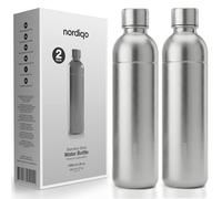 Nordiqo 1L Bouteille Inox pour Aarke Carbonator 3, SodaStream Duo, Terra