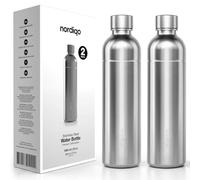 Nordiqo 1L Bouteille Inox pour Aarke Carbonator 3, SodaStream Duo, Terra | Aussi pour Art & autres. Voir détails. PAS pour Crystal, Aarke Pro. Sans date d'expiration. Anti-traces de doigts. Lot de 2.