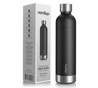 Nordiqo Bouteille Acier Inox 1L - Compatible SodaStream Art, Duo, Terra, Enso (hors Crystal), Aarke Carbonator 3 | Machine à soda | Sans expiration | Lave-vaisselle