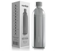 Nordiqo Bouteille en acier inoxydable de qualité supérieure de 1,3 l/1300 ml, compatible avec les machines à gazéifier Aarke Carbonator II & III, sans date d'expiration ni plastique, anti-fuite, passe