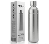 Nordiqo Bouteille Inox 1L | Compatible avec Aarke Carbonator 3, SodaStream Duo & Bouteilles Plastique | Pas pour Crystal & Jet | Sans date d'expiration | Sans plastique