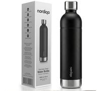 Nordiqo Bouteille Inox 1L | Compatible avec Aarke Carbonator 3, SodaStream Duo & Bouteilles Plastique | Pas pour Crystal & Jet | Sans date d'expiration | Sans plastique