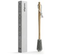 Nordiqo Goupillon Extra Long - Manche Bambou 40 cm & Tête Silicone Hygiénique Flexible - Compatible avec Sodastream (sauf Crystal), Bouteilles Aarke, Vases, Gourdes | Nettoyant Anti-Rayures sans BPA