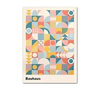 Nordique Bauhaus couleur abstraite motif géométrique construire mur Art toile peinture affiche imprime des images for salon décor à la maison (Color : D, Size : 40X50 cm Unframed)