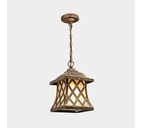 Nordique Externe Suspendu Lanterne Extérieur Suspendu Lampe Suspendue E27 Plafonnier Étanche Suspendu Monté Anti-Pluie Luminaire Villa Cour Porte Éclairage