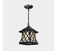 Nordique Externe Suspendu Lanterne Extérieur Suspendu Lampe Suspendue E27 Plafonnier Étanche Suspendu Monté Anti-Pluie Luminaire Villa Cour Porte Éclairage