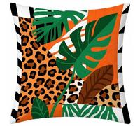 Nordique Housse Coussin 35x35 Lot de 1, Planter Taie Oreiller 35x35cm, Lin Housse de Coussin avec Fermeture Éclair Invisible, Carré Taie d'oreiller pour Extérieur Salon Décor Maison Cadeau R-6703