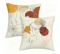 Nordique Housse de Coussin 70x70 Lot de 2 Taie Oreiller en Velours Doux Carré Housse de Coussin Décoratif avec Fermeture éclair Invisible, Simple Coussins Canapé pour Canapé, Salon, Extérieur 0n-60