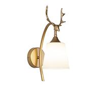 TPWEWRX Nordique moderne applique murale luminaires créatif bois applique murale chambre appliques chevet applique murale pour entrée couloir salon allée (Gold)