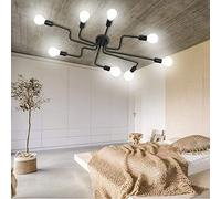 Nordique rétro LED plafonniers suspendus plusieurs tiges en fer forgé araignée lampe industrielle Vintage Loft suspension décoration lustre de plafond pour salon chambre salle à manger Interesting