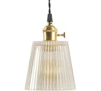 Nordique tête Unique, Suspension créative en Verre Forme cylindrique avec Source de lumière E27 pour Salon, Chambre à Coucher, éclairage Suspendu d'étude