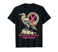 Nordique Viking Corbeau - Ruban Rose - Sensibilisation au Cancer du Sein T-Shirt