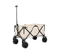 Nordisk Chariot de transport en toile de coton / pliable et résistant / extérieur et camping / coton et stable / capacité de charge de 100 kg / grandes roues en plastique