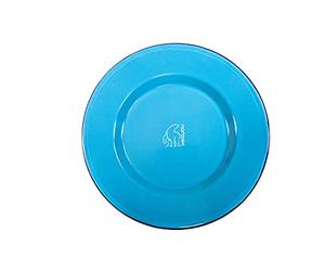Nordisk Madam Bla Plate Assiette en émail rétro résistante à la rouille Bleu ciel Taille unique