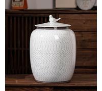 Nordivo Céramique Seau À Riz,Seau À Riz Accueil Boîte À Riz Scellé,Récipient De Stockage De Riz en Céramique,Scellé À L'humidité,20kgrande Capacité,Récipient De Stockage De Riz