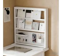 Nordivo Étagère de Bureau à 2 Niveaux, Organisateur de Surélévation en Métal pour Dortoir, Étagère d’Affichage avec Panneau Grille, Rangement Réglable Gain de Place, pour Bureau(L120*82cm/47 * 32in)