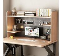 Nordivo Étagère de Bureau en Bois avec Panneau Perforé,Bibliothèque de Bureau pour Ordinateur,Organisateur de Rangement de Comptoir Multifonction,Étagère Autoportante(Dark Brown,80cm/31.5in)