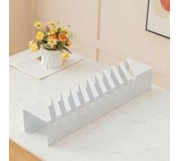 Nordivo Support d’Exposition d’Échantillons de Carrelage de Bureau, Petit Présentoir Carrelage, Organisateur Échantillons avec 10/14 Fentes, pour Matériaux de Construction(White,L60cm/23.6in-1)