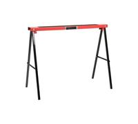 Nordlinger Pro 640025 2 Tréteaux en Métal Promalin, Pliables, avec Revêtement Anti Dérapant sur la Traverse Supérieure, Noir et Rouge