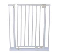 NORDLINGER PRO Barrière Animaux avec Portillon - Modèle ULYA - Métal - Blanc - 69 à 73 cm - 74 cm de Hauteur - pour Tous Types de Chiens - Facile à Utiliser