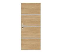 NORDLINGER PRO Kit de rénovation de porte décor chêne et profilés alus - Modèle Non encollé