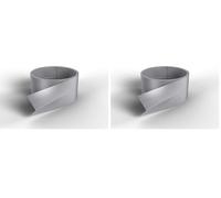 Nordlinger Pro Smart Profil en L adhésif - 840022 - PVC - 1,5 x 1,5 cm x 2,6m - Gris - Finition (Lot de 2)