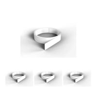 Nordlinger Pro Smart Profile plat adhésif - 840014 - PVC - 2 cm x 2,6m - Blanc - Finition murale (Lot de 4)