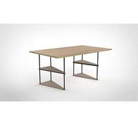 Tréteau Unikk, H.73cm x L.36,5cm x Emp. 36,5cm - de marque - Bois clair FSC - Naturel et Noir