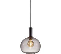 Nordlux Suspension Alton 25 ronde – Métal, verre fumé noir – E27 60 W