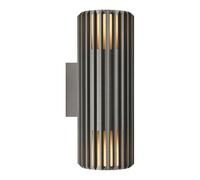 Nordlux Aludra Applique murale d'extérieur double SeasideE27 2 x 15 W étanche et résistante aux intempéries pour porche, terrasse, jardin, garage ou entrée IP54, classe 1 (isolée)