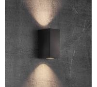 Nordlux Applique extérieur Canto Maxi Kubi 2, dimmable, noir, Aluminium, Moderne, Applique Exterieur