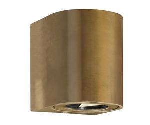 Nordlux Applique murale LED d'extérieur CANTO IP44, hauteur 10,5 cm, connexion parallèle, laiton efficacité énergétique A