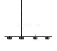 Nordlux Clyde Suspension LED 4 foyers - linéaire noir Ce luminaire comporte des modules à LED prémontés de classes énergétiques A A++, A+, A