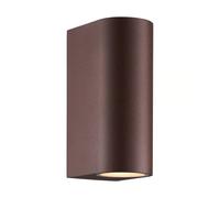 Applique murale DION double - GU10 - aluminium couleur rouille IP44 - Nordlux, Extérieur