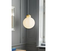 Nordlux Lampe Suspendue Retro Raito Blanc/Or Verre Ø30cm, Max 25W, E27, Réglable