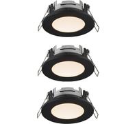 Nordlux Leonis spot encastré 3x4.5 W noir 49160103