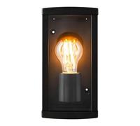 Nordlux Luchy Applique murale extérieure en métal noir E27 10 W étanche et résistante aux intempéries pour porche, terrasse, jardin, garage ou entrée IP44, classe 2 (double isolation)