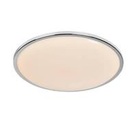 Nordlux Plafonnier LED Chrome Ø35cm IP44 17W Tdc 3-Stufen-Dimmbar Veilleuse